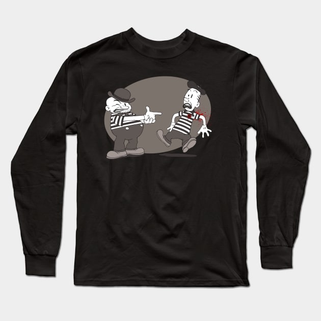 Mime Crime Long Sleeve T-Shirt by Moutchy